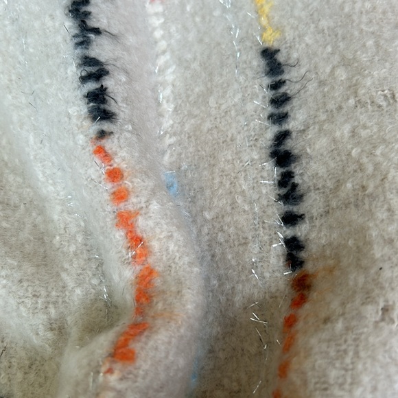 NWT Fringed Scarf in earthy colors with silver flecks. 100% Acrylic, never worn. - Picture 9 of 10